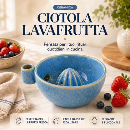 Ciotola lavafrutta in ceramica